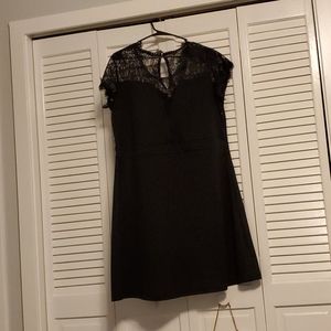 Womens black dress with lace